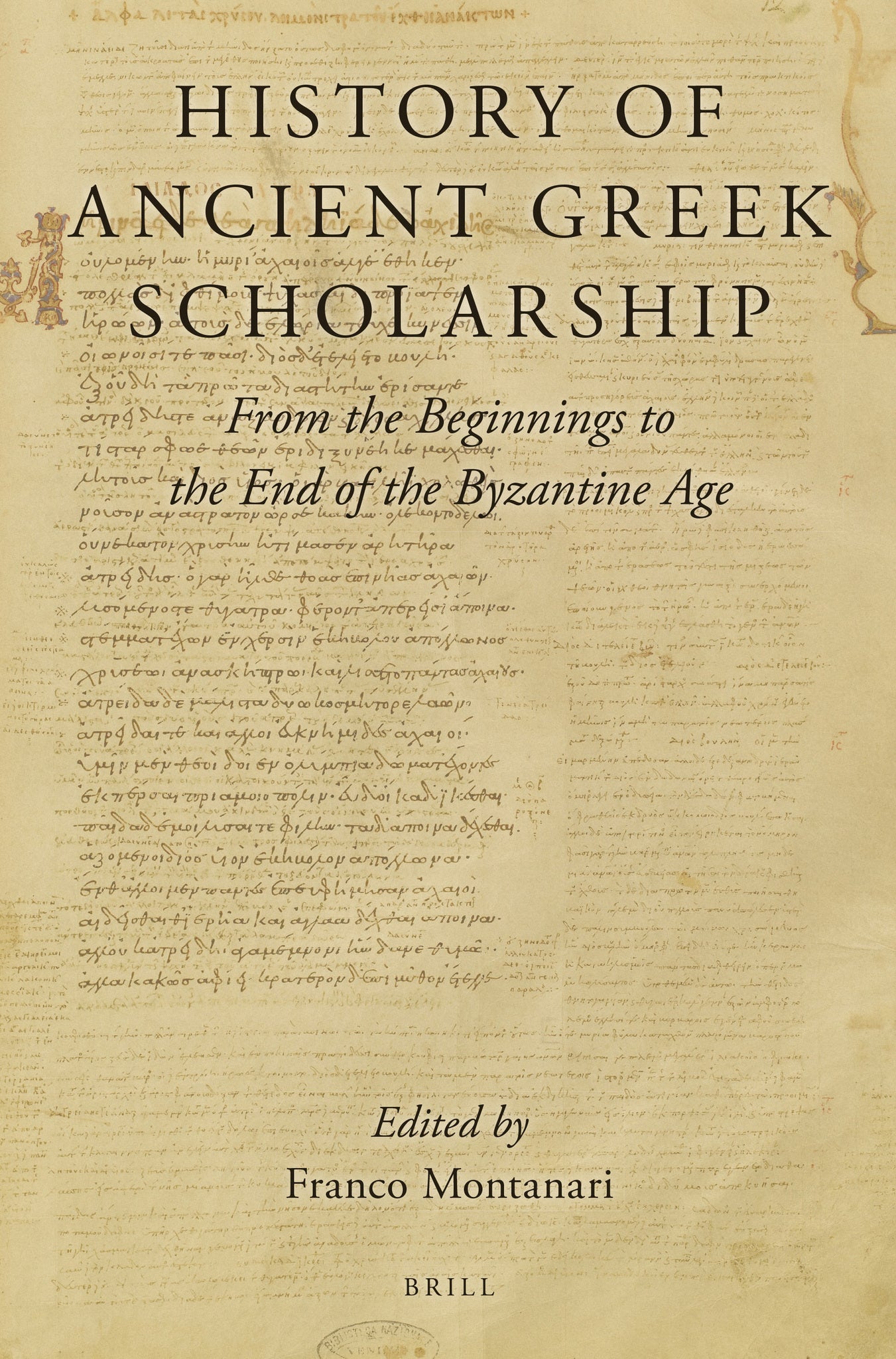 Cover image for History of Ancient Greek Scholarship ISBN 9789004427402